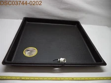 QTY = 4: Drain Pans w/ Plug, Black, Plastic, 26" x 26"