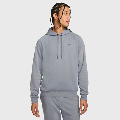 Nike Men's Dri-FIT UV Pullover Versatile Hoodie Cool Grey FZ0969-065 Size M