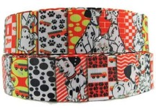 101 Dalmatians Themed 1" Wide Repeat Ribbon Sold in Yard Lots