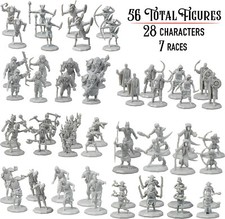 Dungeons And Dragons Role Playing Figures Minatures 56 PIECE SET 28 DIFF Sculpts