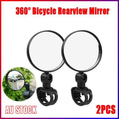 Bike Mirror, [2pcs, Pair] Diyife HD Wide Angle Large Bicycle Rear View Mirror, 360°Adjustable