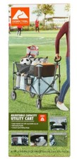 Ozark Trail Adult Height Adjustable QuadFold Camping Cart Wagon, Blue