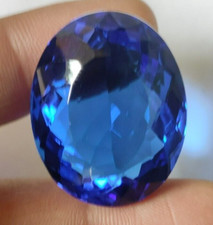 Grande tanzanite blu 71,10 ct. Anello con pietra preziosa sfusa taglio ovale ...