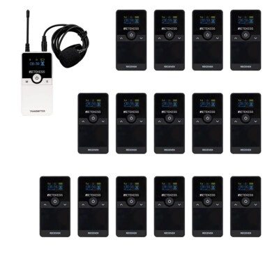 Retekess TT116 UHF Tour Guide System Microphone Transmitter 15 Receiver Museum