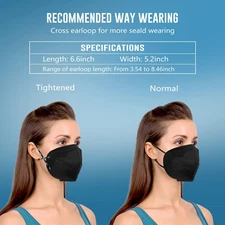 KN95 Face Masks 50 Pack, 5-Layer Breathable Disposable Respirator Mask for Ad...
