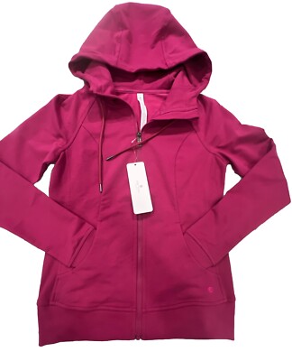 CRZ YOGA Women's Magenta/Purple Zip Hoodie Jacket Sz S (4/6) Thumb