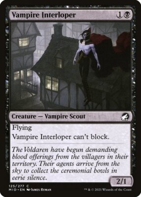 MTG Magic the Gathering Vampire Interloper (125/553) Innistrad Midnight Hunt NM