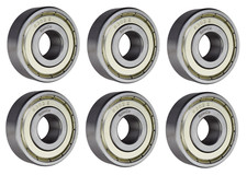 6 Pack 6302-ZZ, 6302-2Z, 302SS Shielded Radial Ball Bearing 15X42X13 SpinCo