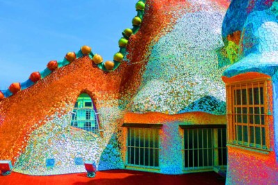 Casa Batllo Barcelona Antonio Gaudi Gebäude Katalonien Spanien Foto Bild