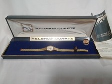 VTG HELBROS 17 JEWELES GOLD TONE LADIES WATCH