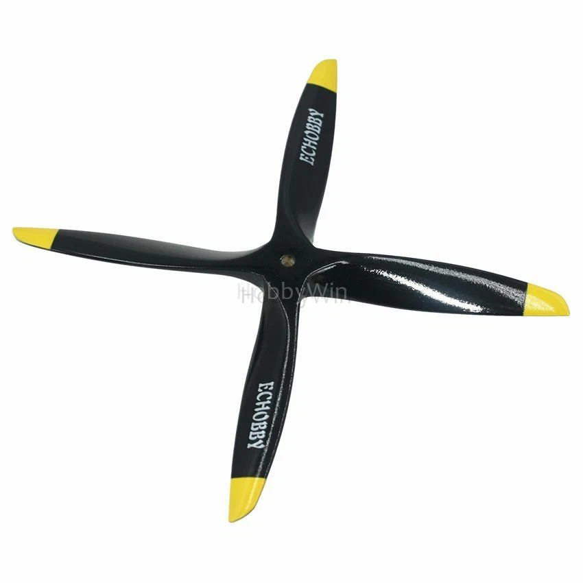 4 Bladed 10x6 Engine Power Wood Propeller Black for Nitro Gas RC Model Airplane - Image 3 of 4