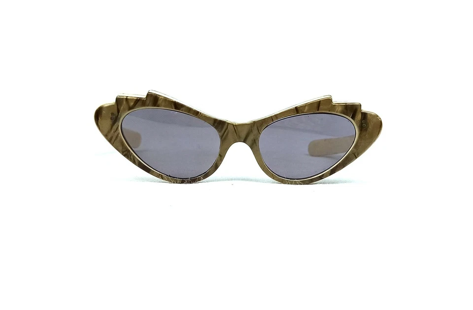 CUTE 50s PARTY SUNGLASSES VERY RARE FRANCE GENUINE MADE CRAZY DISCO SUNNIES - image 2 of 4