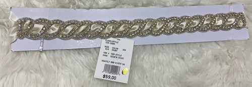 Bridal Wedding Dress Sash Belt Ivory Satin Bridesmaid Venetian Style 120” Inch - Picture 6 of 7
