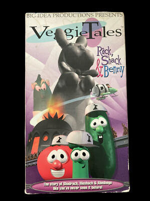 1995 Veggie Tales, Tested VHS Tape Rack Shack & Benny BIG IDEA