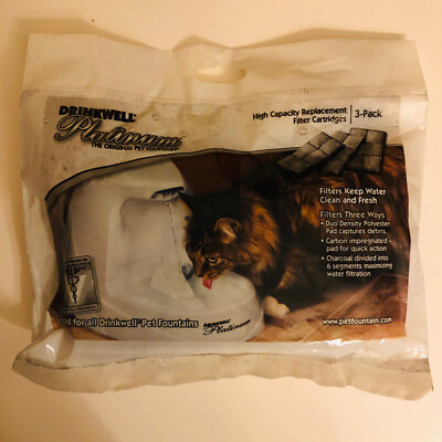Drinkwell Filters Platinum Pet Cat Fountain Premium Filters Package of 3