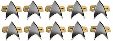 Juego de 10 pines comunicadores tamaño completo Star Trek Voyager / DS9