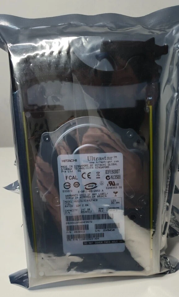HITACHI Ultrastar 147GBPS HDD 15KRPM HUS151414VLF4E0 0B20912 - Image 4 of 4