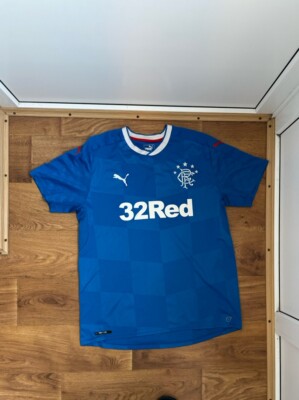 Glasgow Rangers Jersey 2016/2017  Puma Football Mens Shirt Size XL  block core