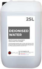 Deionised Water 25L - HLS DI-05 Demineralised/De ionised/Not Distilled