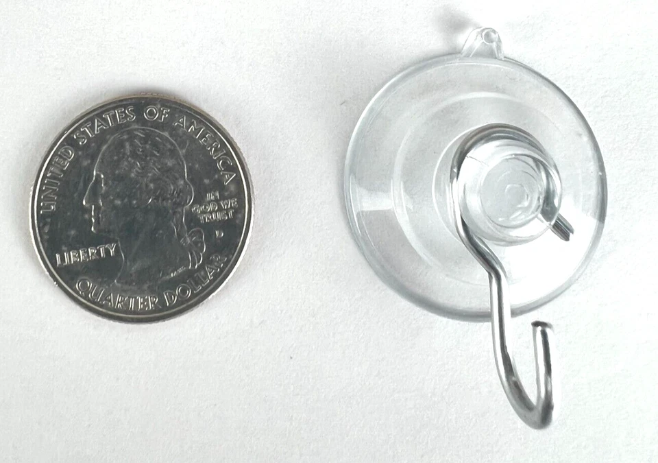 Paquete de 12 ganchos de ventosa pequeños de 1 1/4 pulgadas Pennsylvania de alta resistencia para vidrio Foto 4 de 4