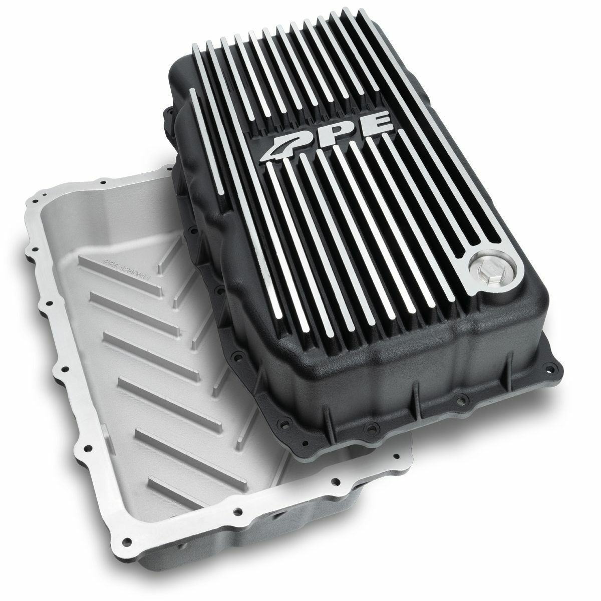 PPE Brushed Aluminum Deep Transmission Pan For 19+ Chevy GMC 3.0L 