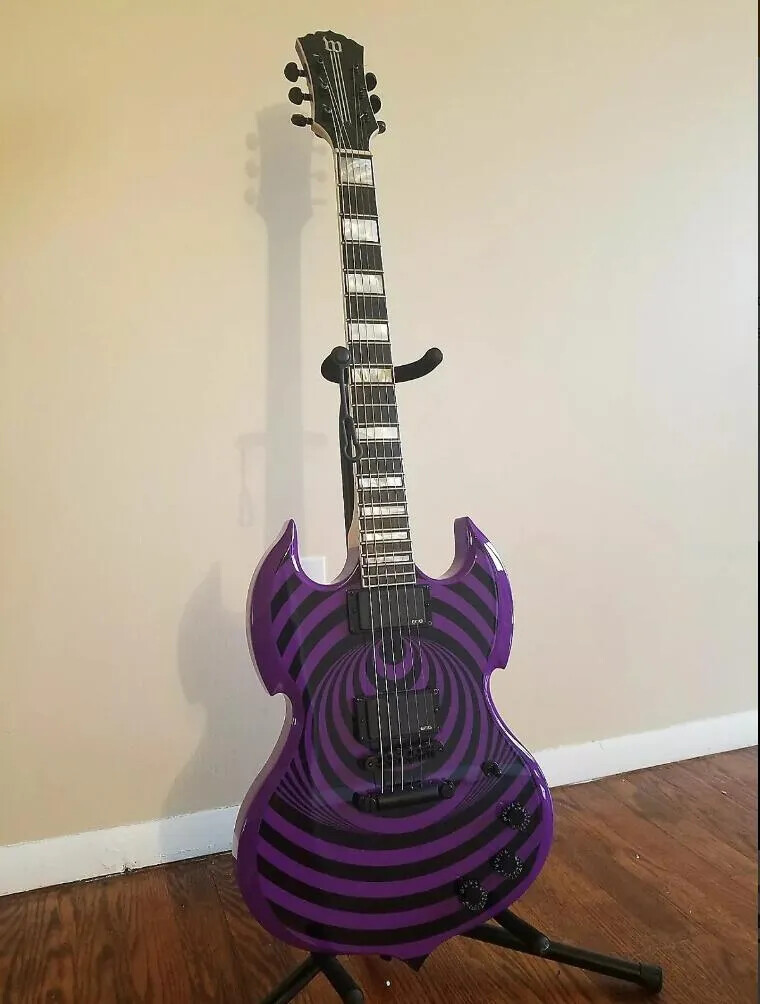 Promotion! Custom Wylde Audio Purple Barbarian Black Bullseye