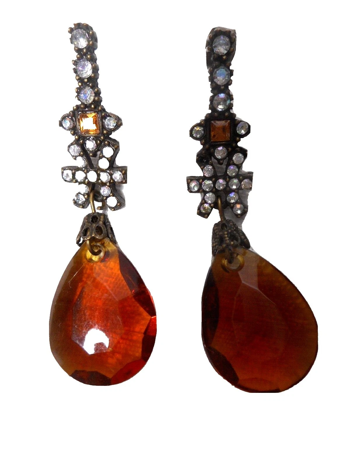 Lucite Amber Bronze Fashion Jewelry