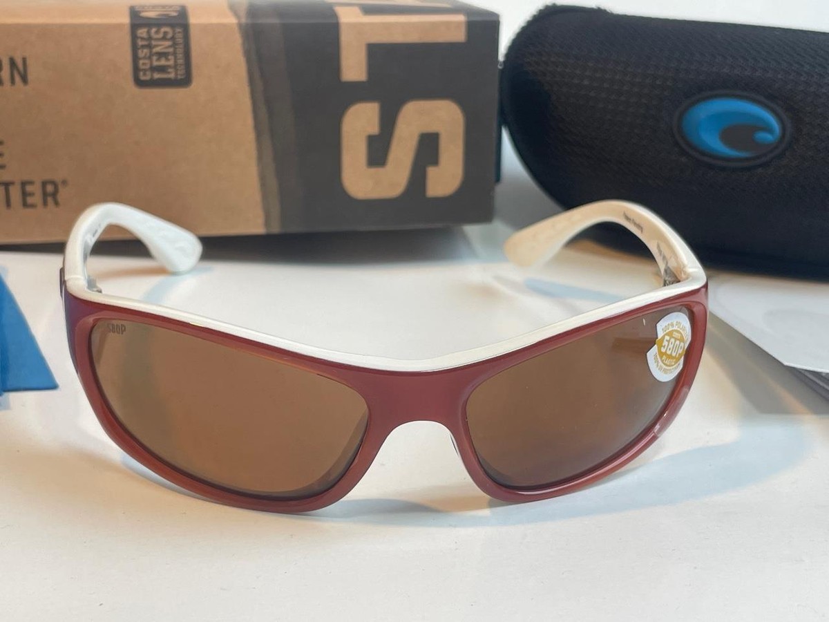 New Costa del Mar Maya Polarized Women's Sunglasses Salmon White