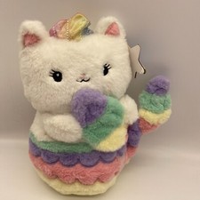 FAO Schwarz Glow Brights Plush Toy White LED w/Sound Meowmaid Stuffed Animal