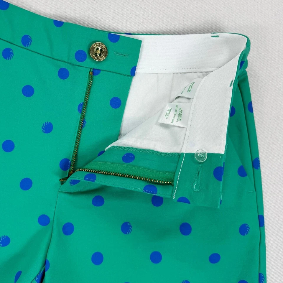 Pantalón corto Lilly Pulitzer Gretchen tiro alto para mujer 00 verde botánico punto más caliente Foto 2 de 4