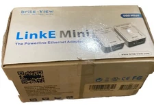 Brite-View LinkE Mini Powerline Ethernet Adapter 500 Mbps, BVP-5100D, NEW!!