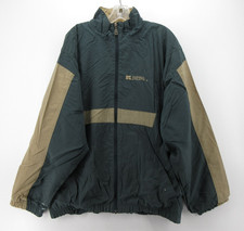 VINTAGE Russell Athletic Jacket Men Large Green Windbreaker Coat 90s Sportswear 