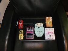 Pedal Board With Pedals And Power Supply