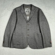 Napapijri Geographic Blazer Men’s XL Gray Wool Jacket Pockets Expedition Sport