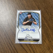 2023 Bowman - Paper Prospect Autographs Jackson Wolf #PPA-JWF (AU, RC)