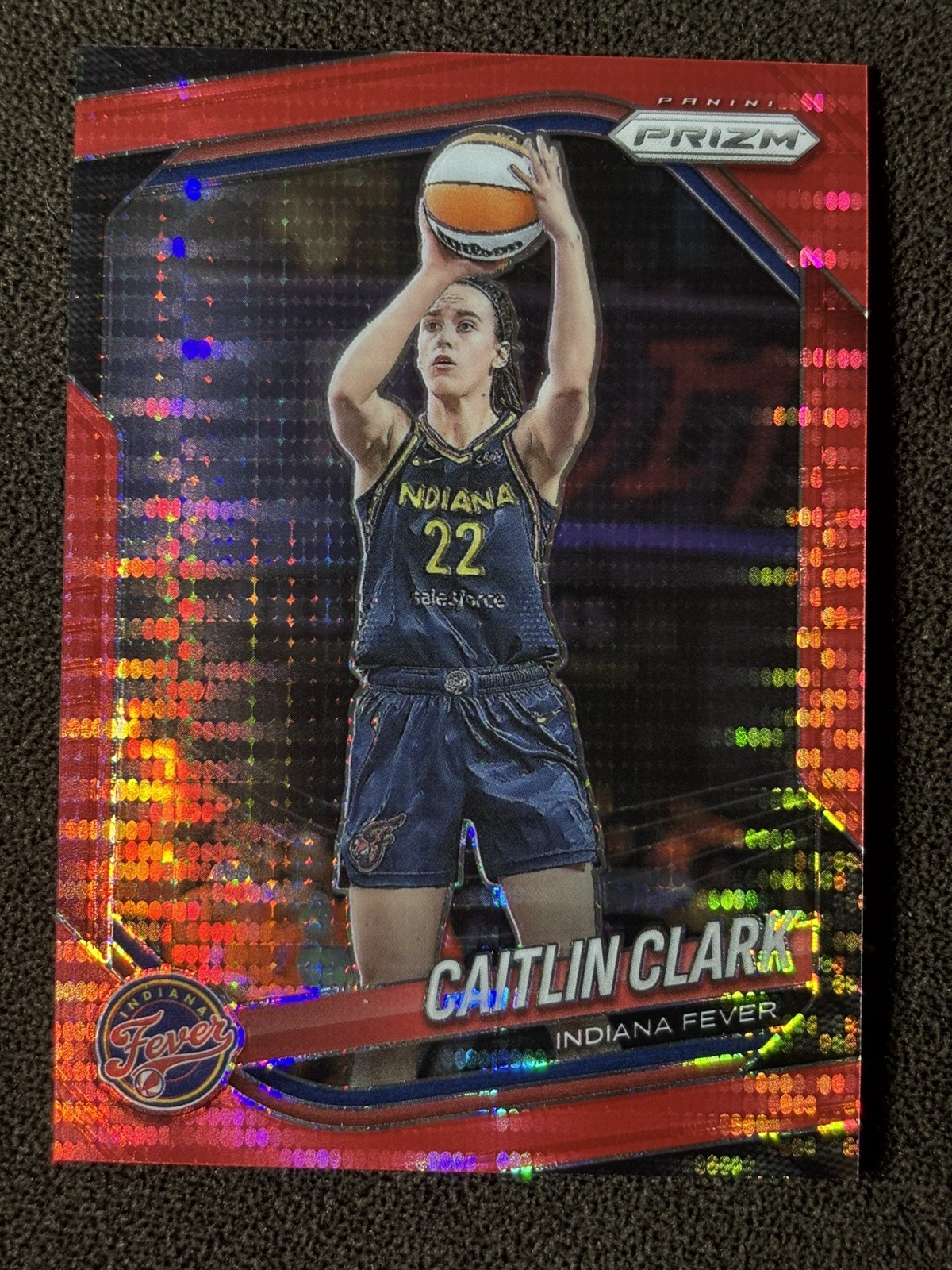 CAITLIN CLARK /299 SP RED PULSAR 2025 PRIZM INDIANA FEVER #22 WNBA BASKETBALL