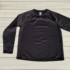 Realtree Shirt Mens Large Black Long Sleeve Performance Heavyweight Outdoor Top