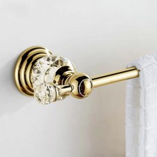 Polished Gold Towel Bar,Crystal Towel Holder Adjustable Towel Rack Expandable...