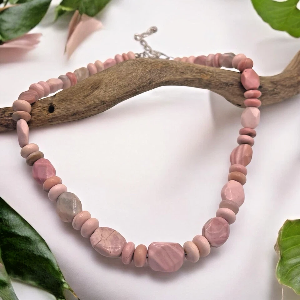 Новый Jay King DTR 925 пробы австралийский розовый опал бисером коренастый ожерелье - Изображение 3 из 4