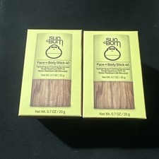 Sun Bum Sunscreen Face and Body Stick SPF 40 NIB Exp.1/27 Lot of 2