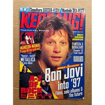 BON JOVI KERRANG NO.629 MAGAZINE JANUARY 1997 - JON BON JOVI COVER + WORLD EXCLU