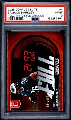 2025 Panini Donruss Elite - Saquon Barkley - Full Throttle Orange #’d /199