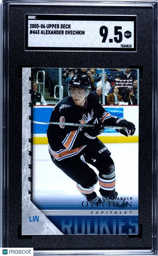2005-06 Upper Deck Series 2 Alexander Ovechkin Young Guns RC Rookie #443 SGC 9.5