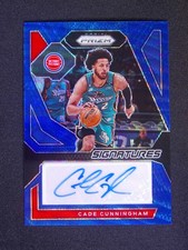 2023-24 Panini Prizm Cade Cunningham Signatures Auto Blue Wave