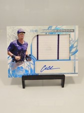 2024 Charlie Condon Leaf Trinity Player Worn Patch Auto /49 - Platinum Rockies
