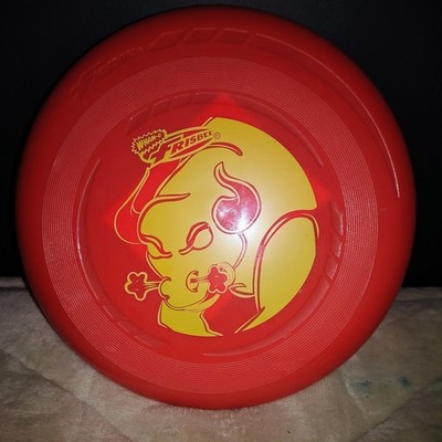Red Wham-o Frisbee with Bull