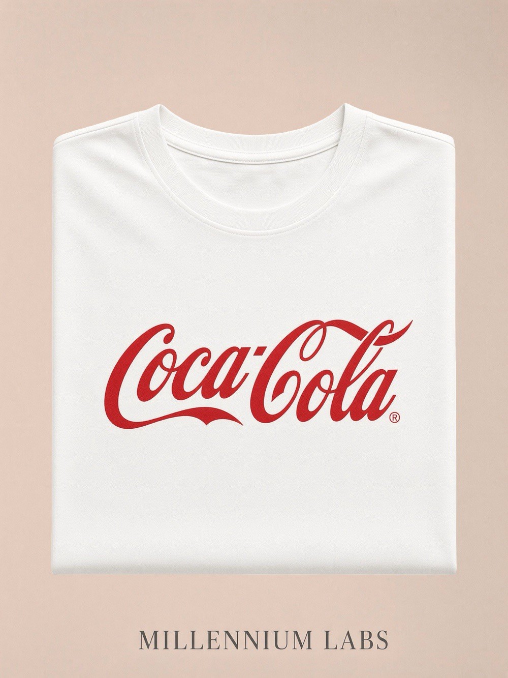 Coca-Cola T-shirt uomo bianca con logo rosso grafico, manica corta, accollata XL