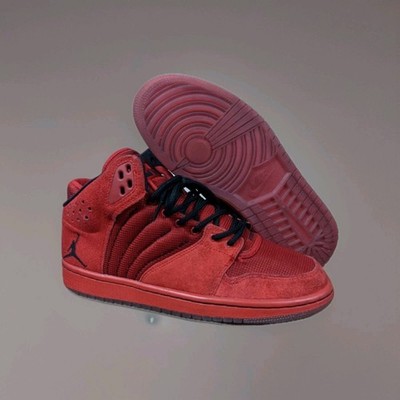 Nike Air Jordan 1 Flight 4 Men's Size 8.5 Vintage Premium Red Suede Sneakers GUC