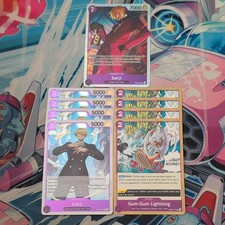 Sanji OP09-065 SR + 4 x Sanji OP12-070 R & 4 x Gum-Gum Lightning OP09-077 UC 