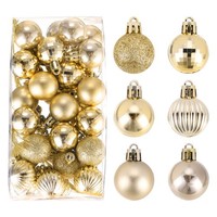 36Pcs Christbaumschmuck Kugeln Weihnachtsbaum Deko Gold 1 2 Zoll 3CM